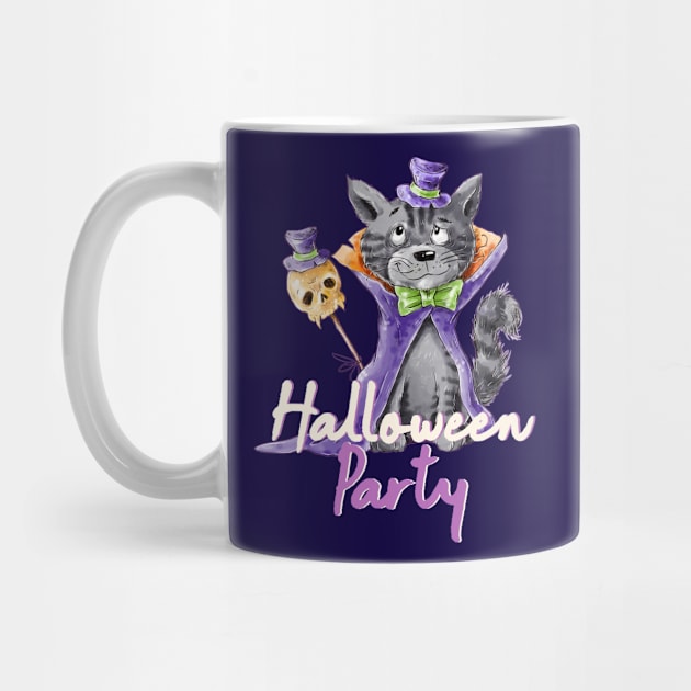 Halloween Funny Cat Party by alcoshirts